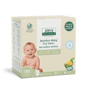 ALEVA NATURALS Bamboo Baby Dry Wipes Value Pack
