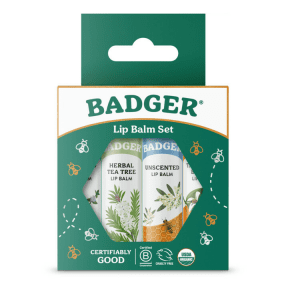 BADGER BALMS Classic Lip 4-pack (Green Box)