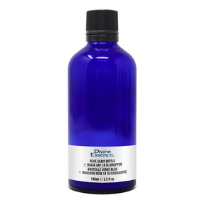 DIVINE ESSENCE Bl. Glass Bottle 100ml + Black Cap