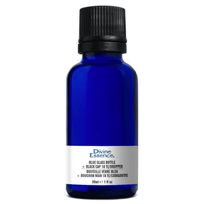 DIVINE ESSENCE Bl. Glass Bottle 30ml + Black Cap