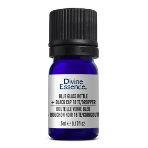 DIVINE ESSENCE Bl. Glass Bottle 5ml + Black Cap
