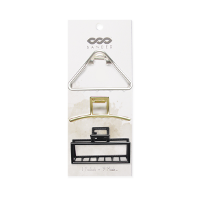 BANDED Claw Clips - Metal Geometric