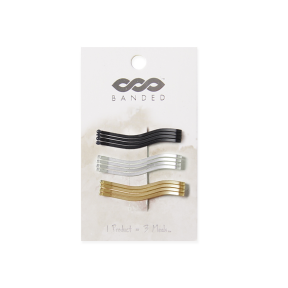 BANDED Barrettes -Poets Walk Faux Leather