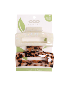 BANDED Wooded Path Lg Claw Clips