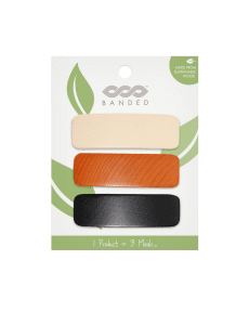 BANDED Beech Wood French Barrettes