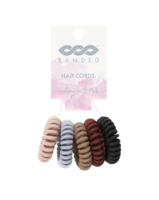 BANDED Mini Hair Cords - Fossil Matte