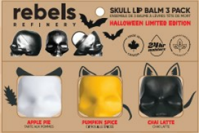 REBELS REFINERY Halloween Skull Lip Balm 3PK